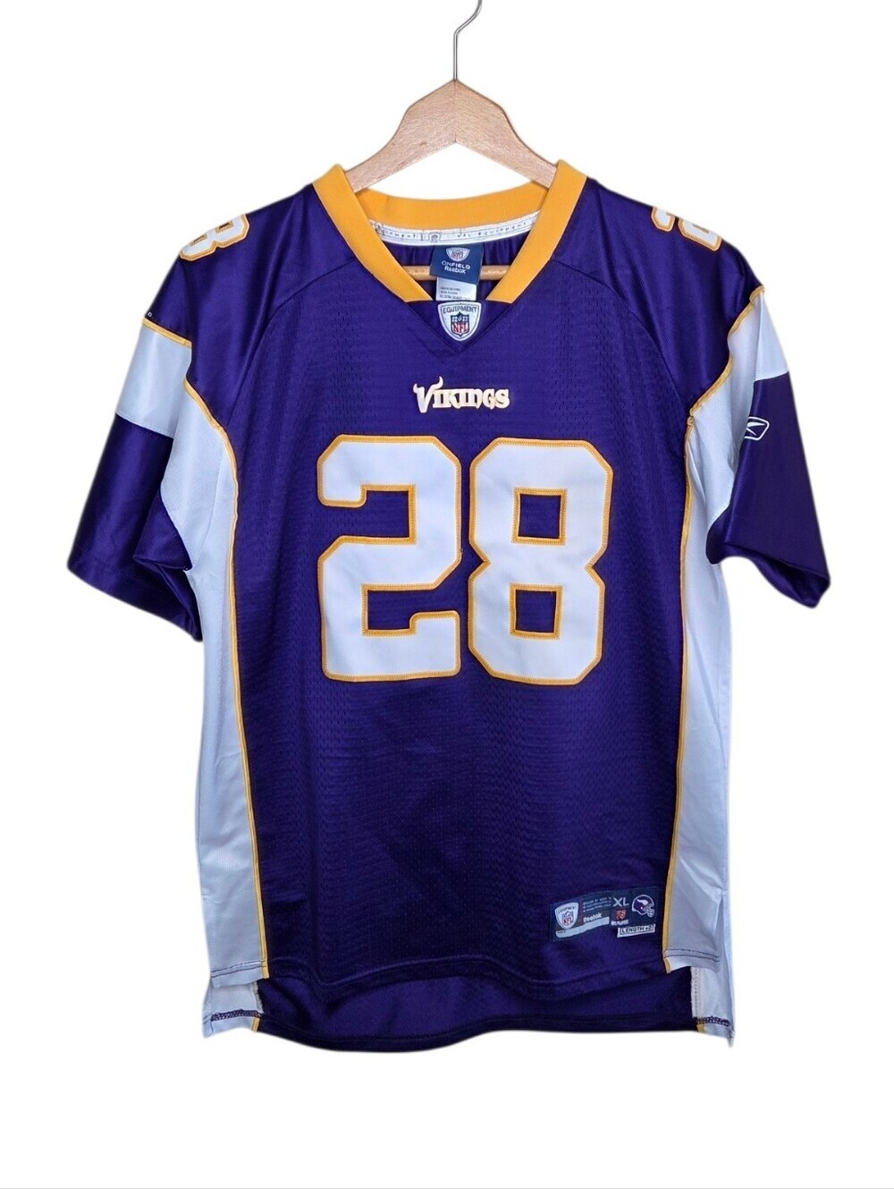 Reebok Onfield Minnesota Vikings Adrian Peterson #28 Jersey Size Youth XL